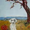 Jamie Wyeth_Yellow Lab_original dog painting_Judy Henn_Lambertville NJ dog portrait artist