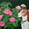 Foxhound_painting_dog art today_personalized pet portrait_Judy Henn_original dog painting_Lambertville NJ artist